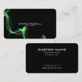 ANPASSNINGSBAR TEXT - Minimalistisk svart glödsrök Visitkort
