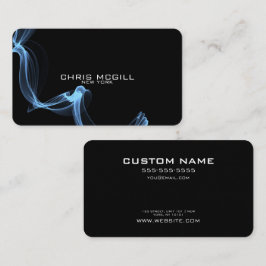 ANPASSNINGSBAR TEXT - Minimalistisk svart glödsrök Visitkort
