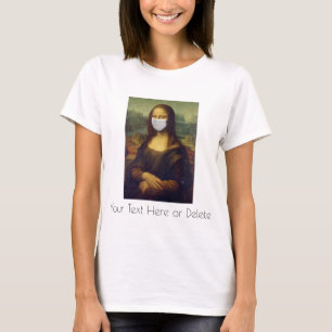 Anpassningsbar Text Mona Lisa Art Måla med Ansikt T Shirt