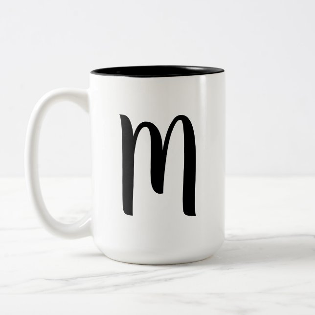 ANPASSNINGSBAR TEXT Monogram Kaffe koppar (Vänster)