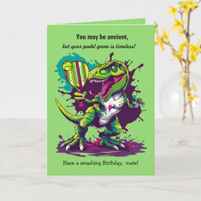 Anpassningsbar text, mönster Jurassic Smash Kort (Gul blomma)