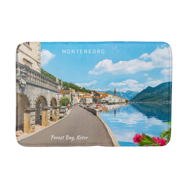 Anpassningsbar Text Montenegro Badrumsmatta (Framsidan)