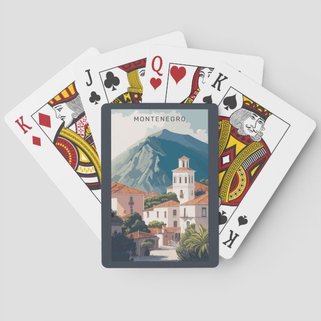 Anpassningsbar Text Montenegro Casinokort (Baksidan)