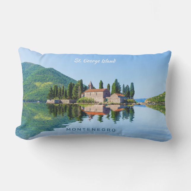 Anpassningsbar Text Montenegro Lumbarkudde (Framsida)
