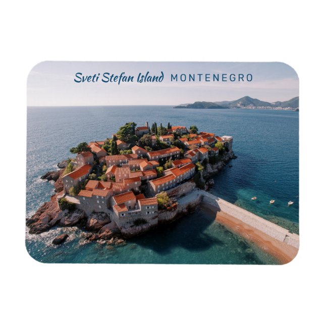 Anpassningsbar Text Montenegro Magnet (Horisontell)