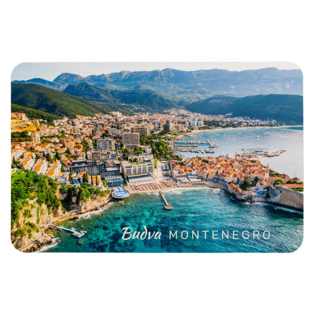 Anpassningsbar Text Montenegro Magnet (Horisontell)