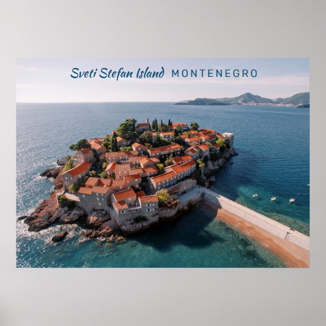 Anpassningsbar Text Montenegro Poster (Framsidan)