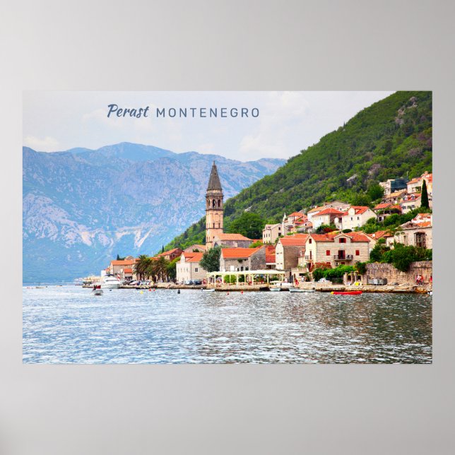 Anpassningsbar Text Montenegro Poster (Framsidan)