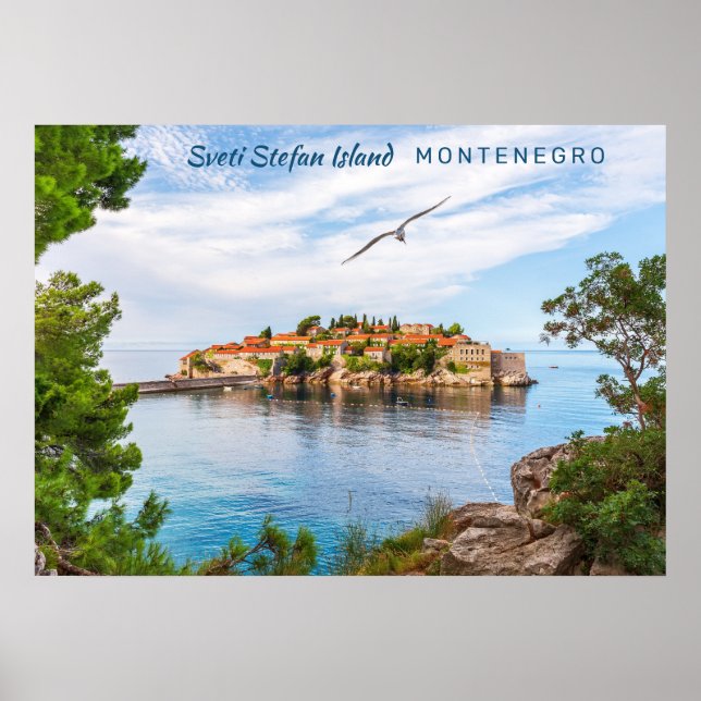 Anpassningsbar Text Montenegro Poster (Framsidan)