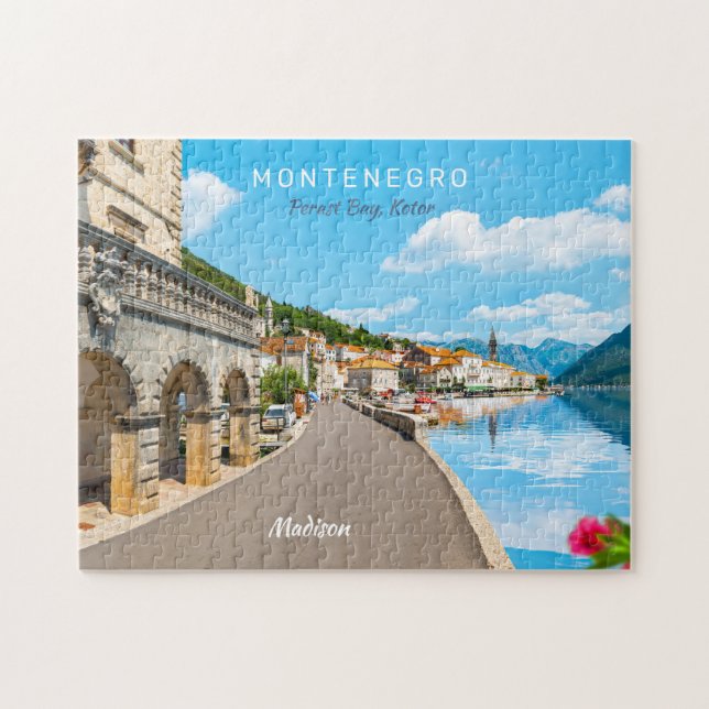 Anpassningsbar Text Montenegro Pussel (Horisontell)