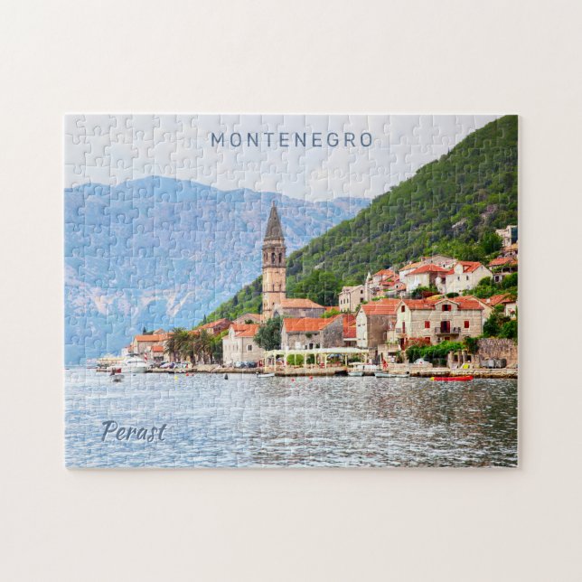 Anpassningsbar Text Montenegro Pussel (Horisontell)