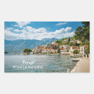 Anpassningsbar Text Montenegro Rektangulärt Klistermärke