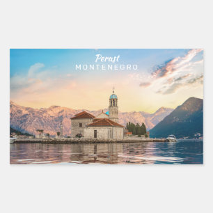 Anpassningsbar Text Montenegro Rektangulärt Klistermärke