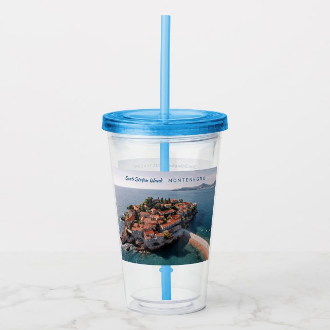 Anpassningsbar Text Montenegro Take Away Mugg (Framsida)