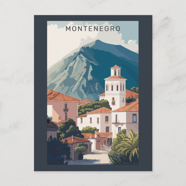 Anpassningsbar Text Montenegro Vykort (Framsida)
