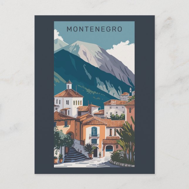 Anpassningsbar Text Montenegro Vykort (Framsida)