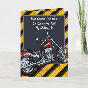 Anpassningsbar Text/Motorcycle Klubb Motor Bike Äl Kort