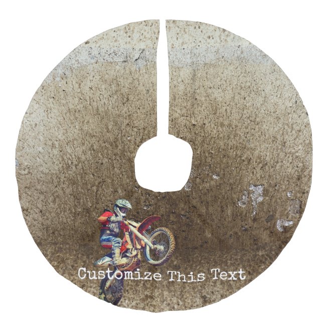 Anpassningsbar Text/Motorcycle Manar Mudding Boy S Julgransmatta Fusklinne (Framsidan)