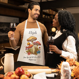 Anpassningsbar Text Mushroom Älskare Apron