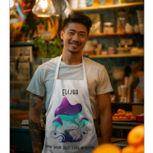 Anpassningsbar Text Mushroom Älskare Apron