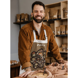 Anpassningsbar Text Mushroom Älskare Apron