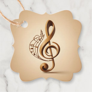 Anpassningsbar Text Musical Clef Note Gåvor Etiketter
