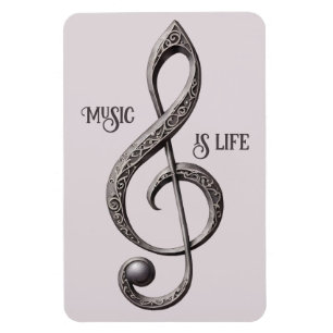 Anpassningsbar Text Musical Clef Note Magnet