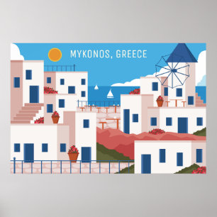 Anpassningsbar Text Mykonos Greece Poster