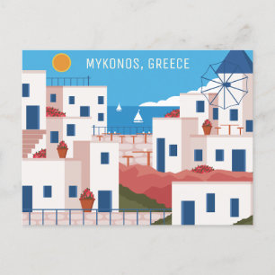 Anpassningsbar Text Mykonos Greece Vykort