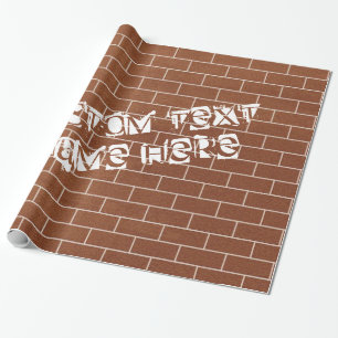 Anpassningsbar Text Namn Gift Wrapping Papper Bric Presentpapper