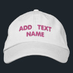Anpassningsbar Text Namn inbroderade baskiska Hat- Broderad Keps<br><div class="desc">Menyn Färg och teckensnitt - Utforma din egen Personlig Brouderad hattar med Anpassningsbar Text - Namn - Lägg till text / Namn / mer - Välj Färg / Storlek / Teckensnitt - Gör din unika baseboll eller företagsteckensnitt / hatt-gåvor:) efter MIGNERAD</div>