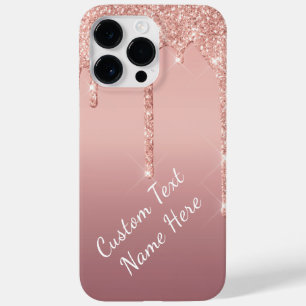 Anpassningsbar Text Namn Ro Guld Glitter iphone ca