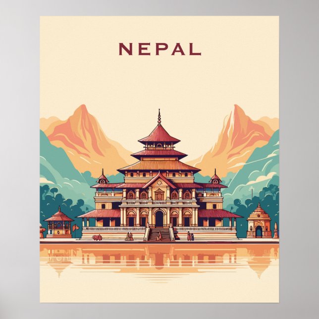Anpassningsbar text Nepal Poster (Framsidan)