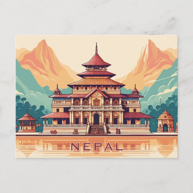 Anpassningsbar text Nepal Vykort (Framsida)