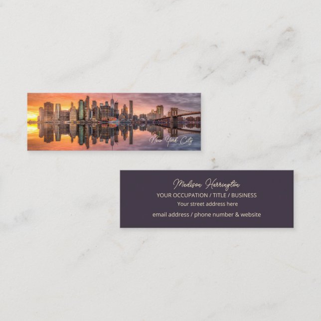 Anpassningsbar Text New York City Skyline (Fram/baksida)