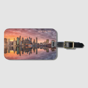 Anpassningsbar Text New York City Skyline Bagagebricka