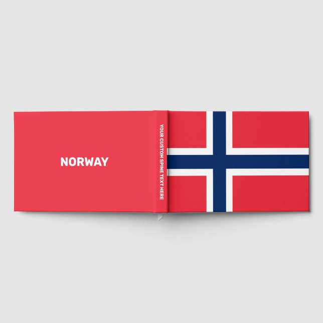Anpassningsbar Text Norsk Flagga Gästböcker (Full)