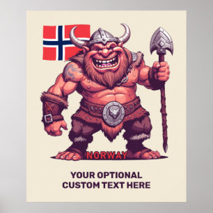 Anpassningsbar Text Norska Troll Poster