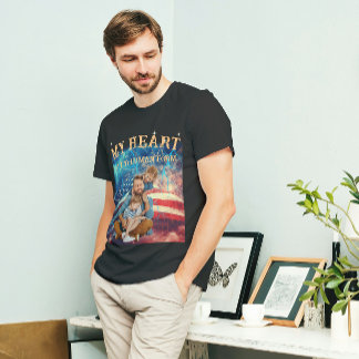 Anpassningsbar Text och Ansikte Porträtt Photo Vin T Shirt