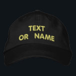 Anpassningsbar Text och Färg Embroied Baseball Cap Broderad Keps<br><div class="desc">Enkel Personlig,  BEGRÄNSAD design Hat - Lägg till text / Namn / Logotyp / foto / mer - med verktyg för anpassning - Välj Färg / Storlek / Teckensnitt - Gör dina unika erbjudanden/personliga presentationer:) Lycka till - Be Lycklig :)</div>