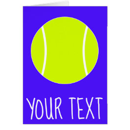 Anpassningsbar Text och Färg Tennis Player Greetin Hälsningskort