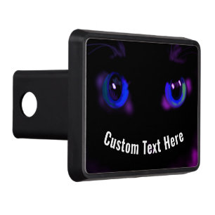 Anpassningsbar text och svart katt Ögon Dragkroksskydd