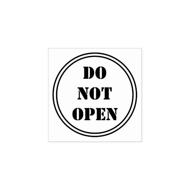 Anpassningsbar Text Öppna inte träbild Frimärke Stämpel (Tryck)