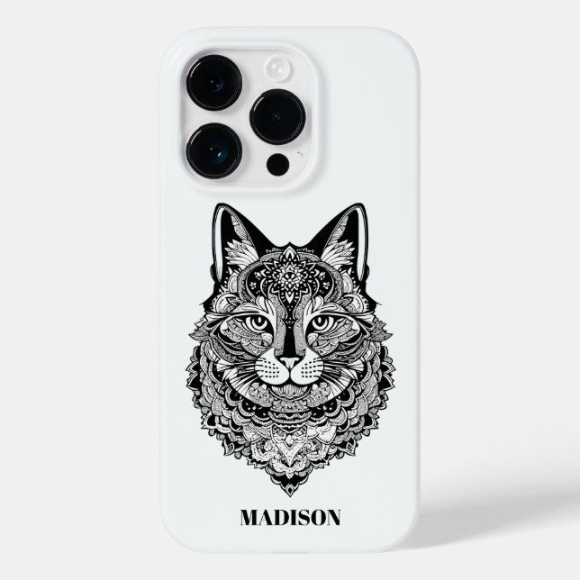 Anpassningsbar Text Ornamental Cat (Baksida)