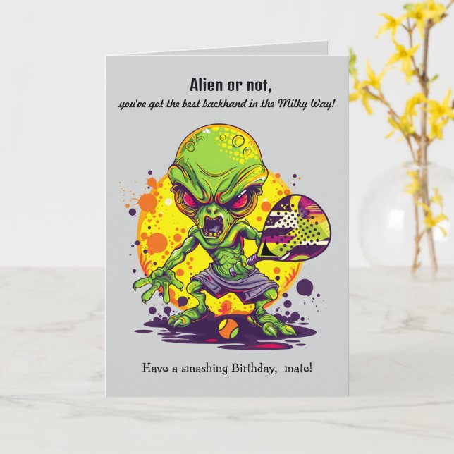 Anpassningsbar text, Padel Milky Way Match Point Kort (Gul blomma)