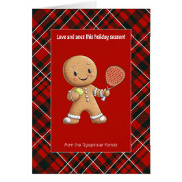 🎾 Anpassningsbar text, Padel Powered jul Hälsningskort