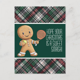 🎾 Anpassningsbar text, Padel Powered jul Vykort