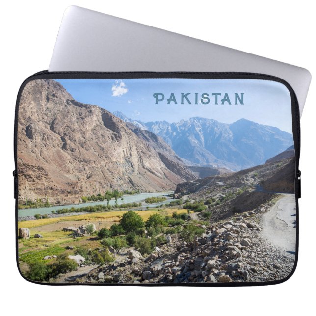 Anpassningsbar Text Pakistan Laptop Fodral (Framsidan)