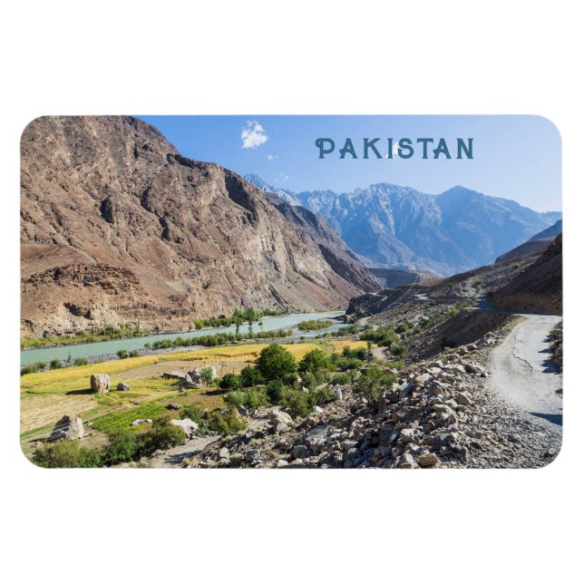 Anpassningsbar Text Pakistan Magnet (Horisontell)