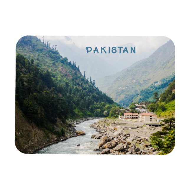 Anpassningsbar Text Pakistan Magnet (Horisontell)